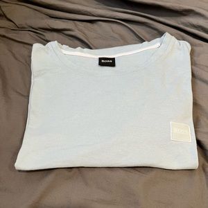 Hugo Boss sky blue logo tee